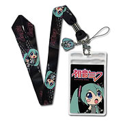 Vocaloid Hatsune Miku Black Lanyard